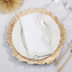 Shimmering Scalloped Cloth Napkins