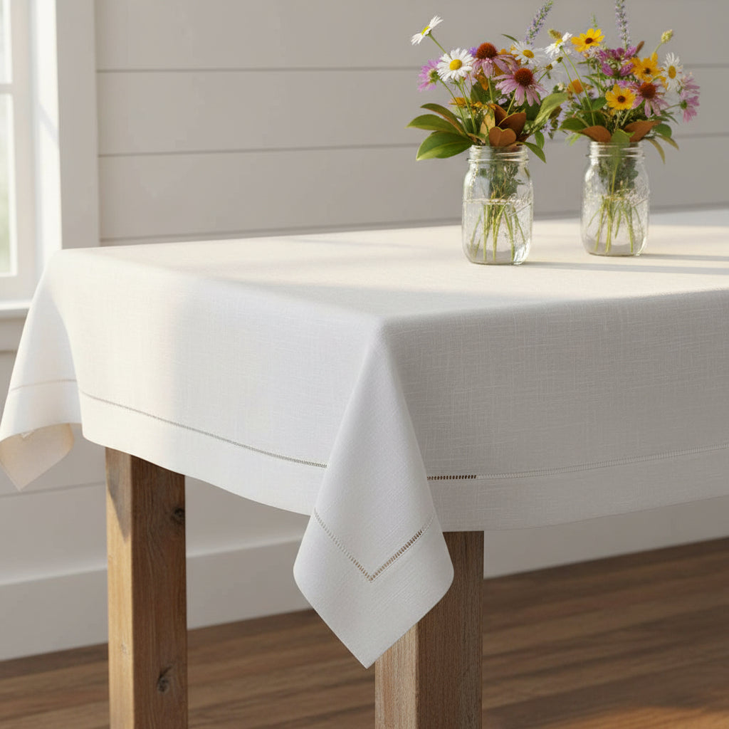Classic Hemstitch Tablecloth