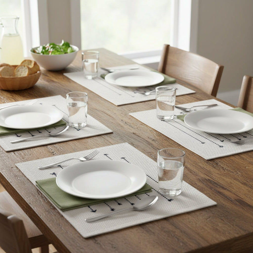 Textured Stripe Cotton Placemats