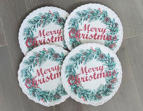 Holiday Tree Round Placemats — Set of 4