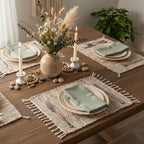 Woven Leather & Cotton Placemats