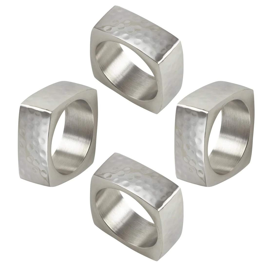 Hammered Silver Napkin Rings