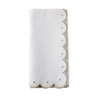 Embroidered Scalloped Cloth Napkins