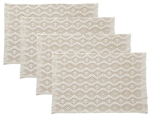 Diamond Woven Fringe Placemats