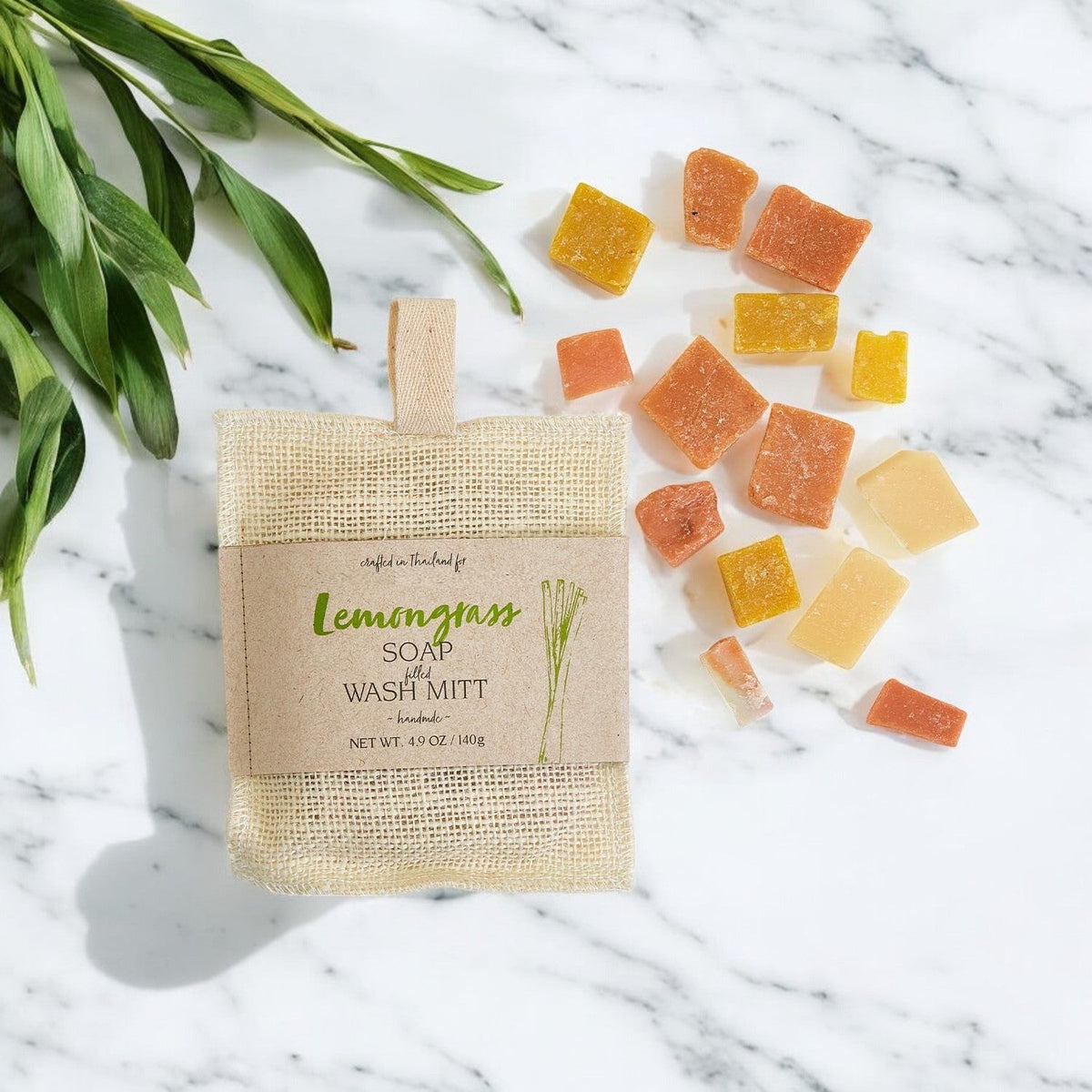 Natural Jute Bath Mitt & Botanical Soap