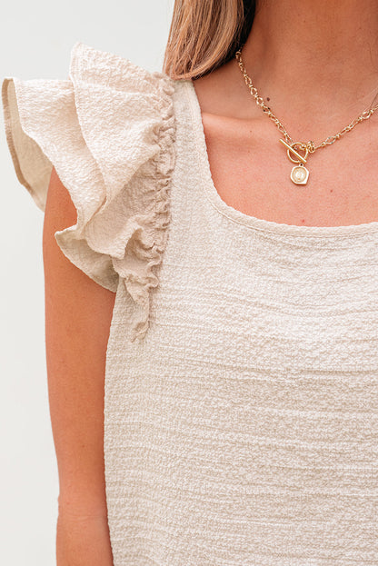 PB Bow Tie Ruffle Sleeve Top