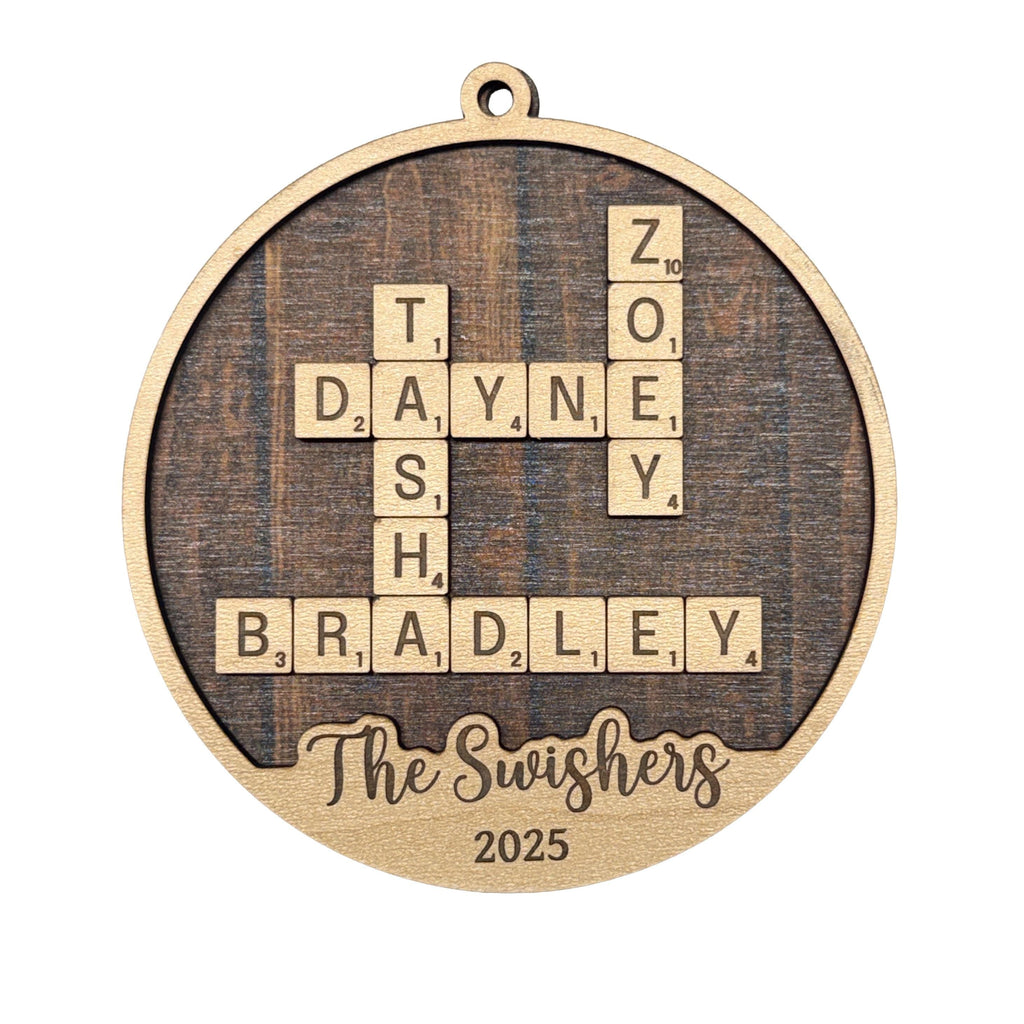 Personalized Family Name Puzzle Ornament