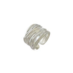 Sculpted Multi-Band Statement Ring