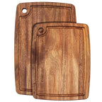 2-Piece Acacia Wood Cutting Board Set