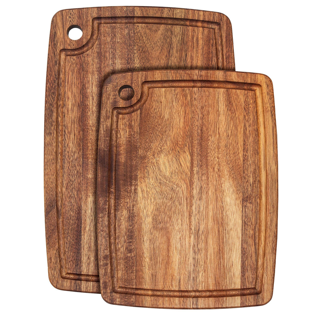 2-Piece Acacia Wood Cutting Board Set