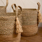 Coastal Charm Tassel Basket
