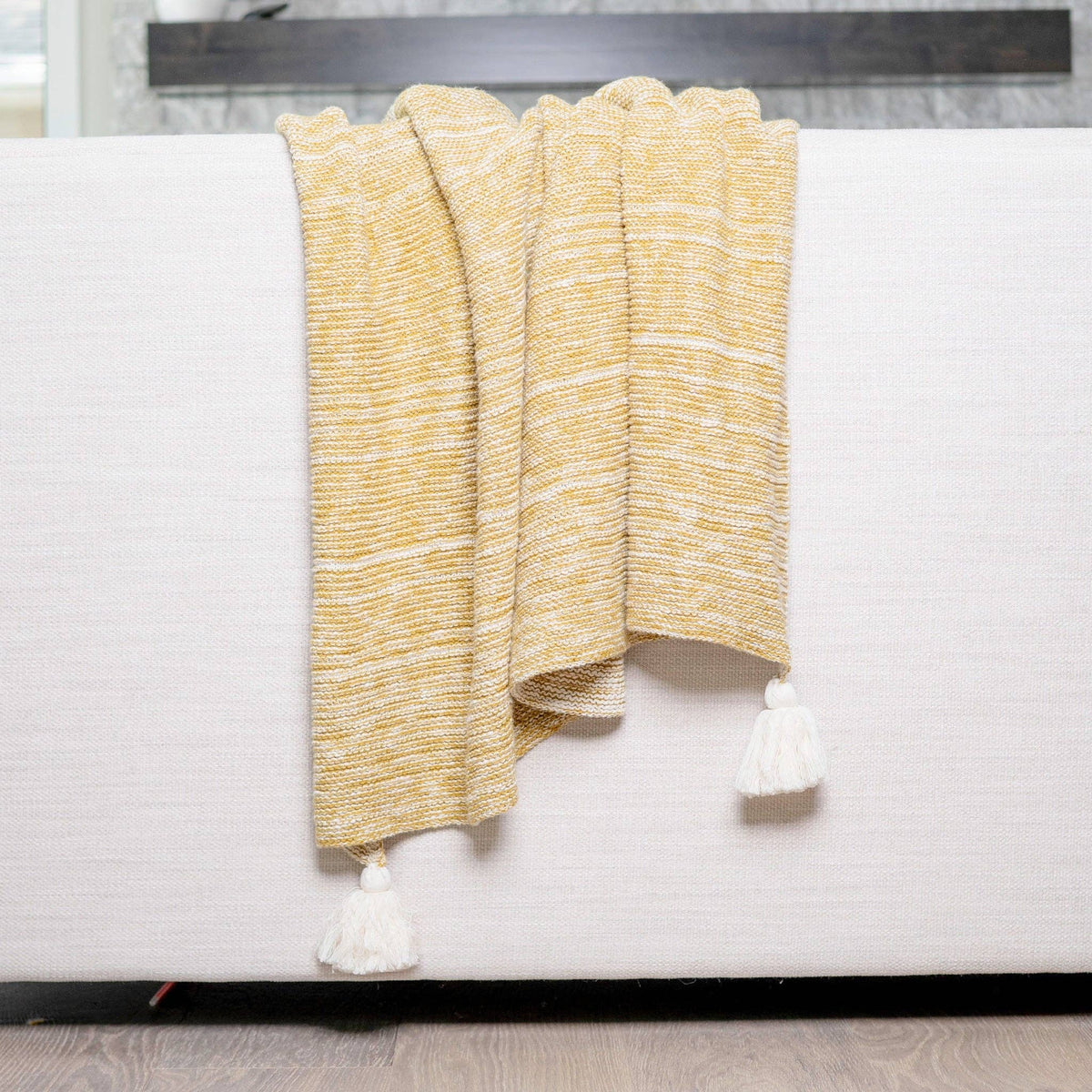 Necalli 50x60" Cotton Decorative Marled Knit Throw Blanket