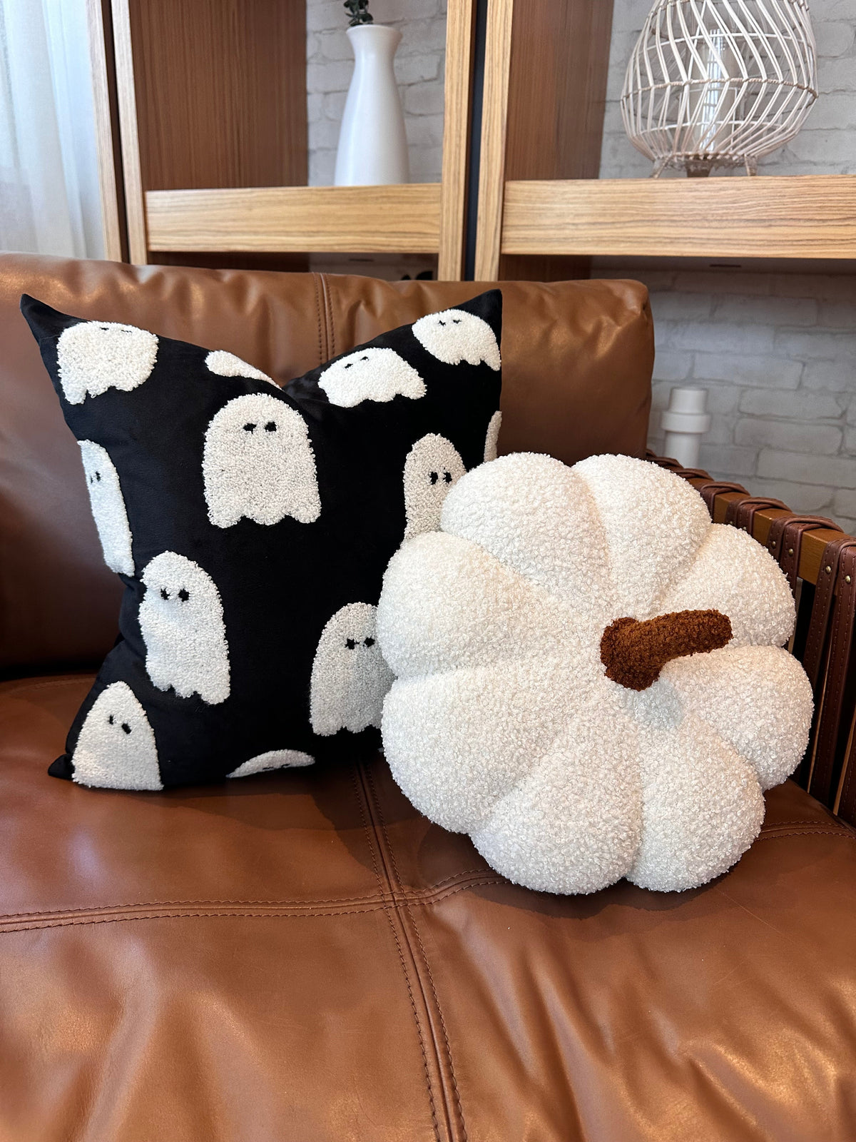 Sherpa Ivory Pumpkin Pillow