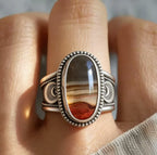 Vintage Agate-Inspired Statement Ring