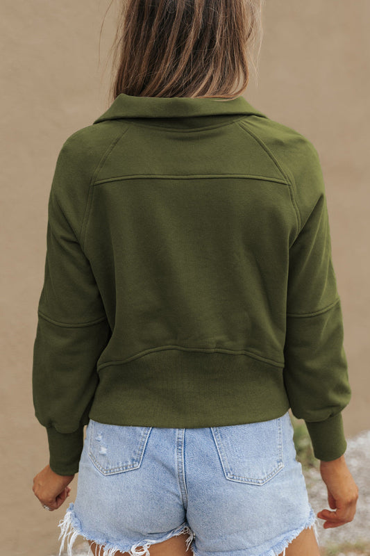 Fleece Lined Zip-Up Sweatshirt