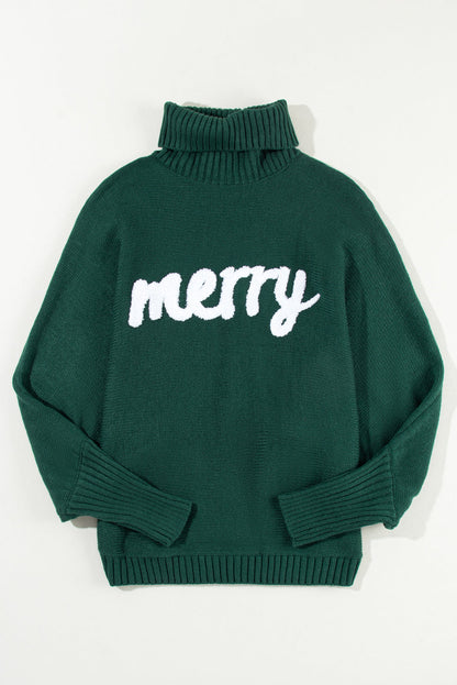 Merry Embroidered High Neck Sweater