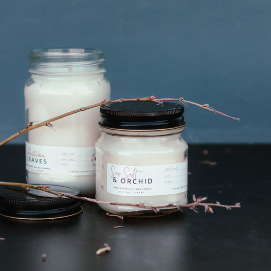 Mason Jar Soy Candle - Choose Size and Scent