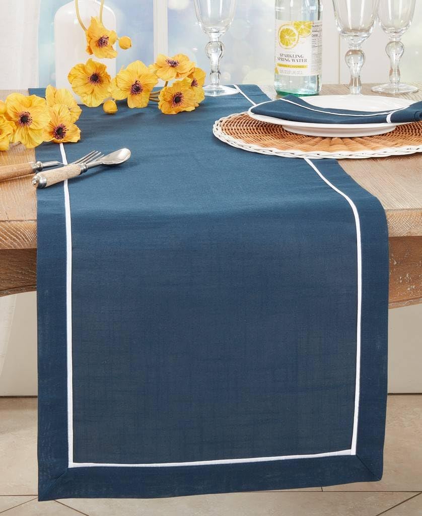 Classic Pleated Border Table Runner