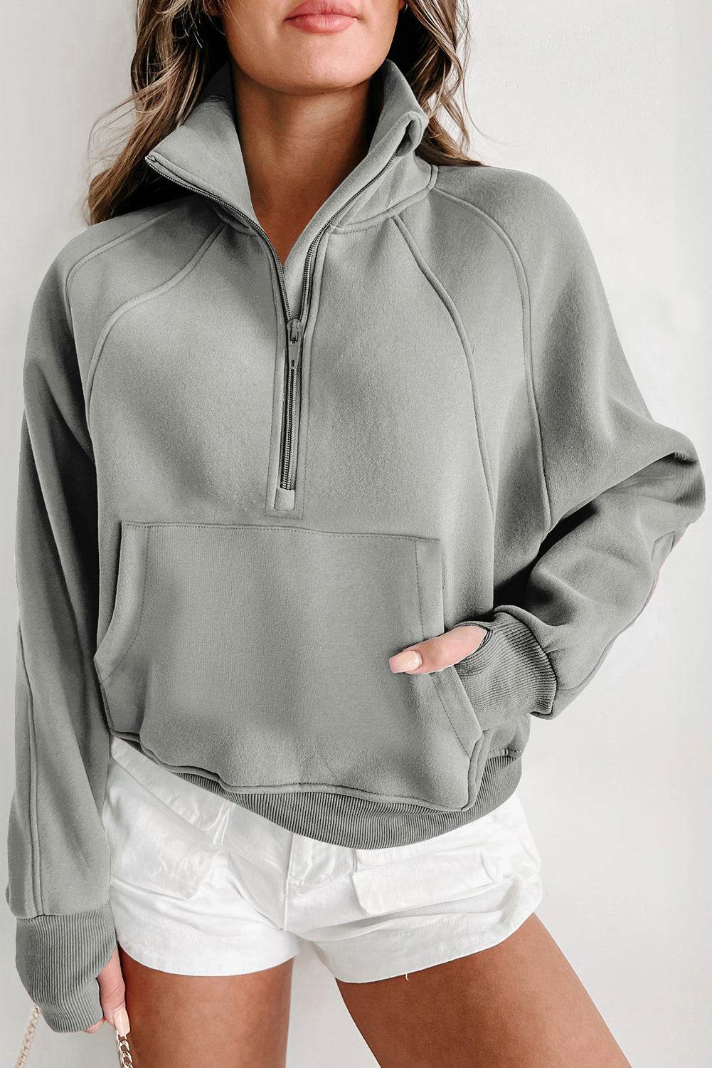 Fleece Lined Zip-Up Sweatshirt