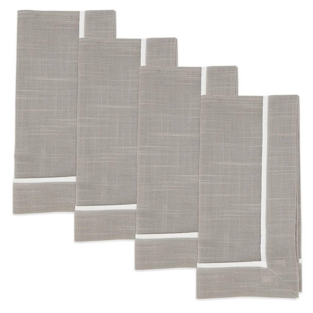Classic Pleated Border Cloth Napkins