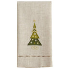 Embroidered Christmas Tree Guest Towels — Set of 4