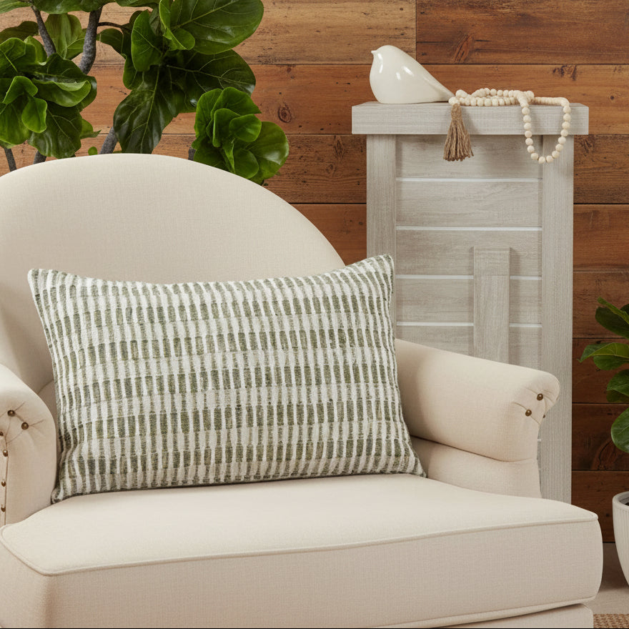 Woven Stripe Lumbar Pillow