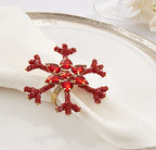Beaded Snowflake Napkin Rings — Set of 4