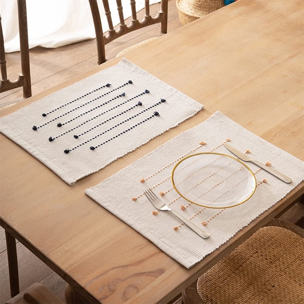 Textured Stripe Cotton Placemats