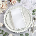 Embroidered Scalloped Cloth Napkins