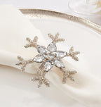 Beaded Snowflake Napkin Rings — Set of 4