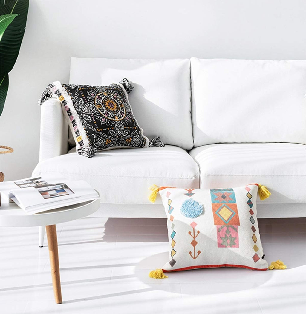Textured Boho Accent Pillow
