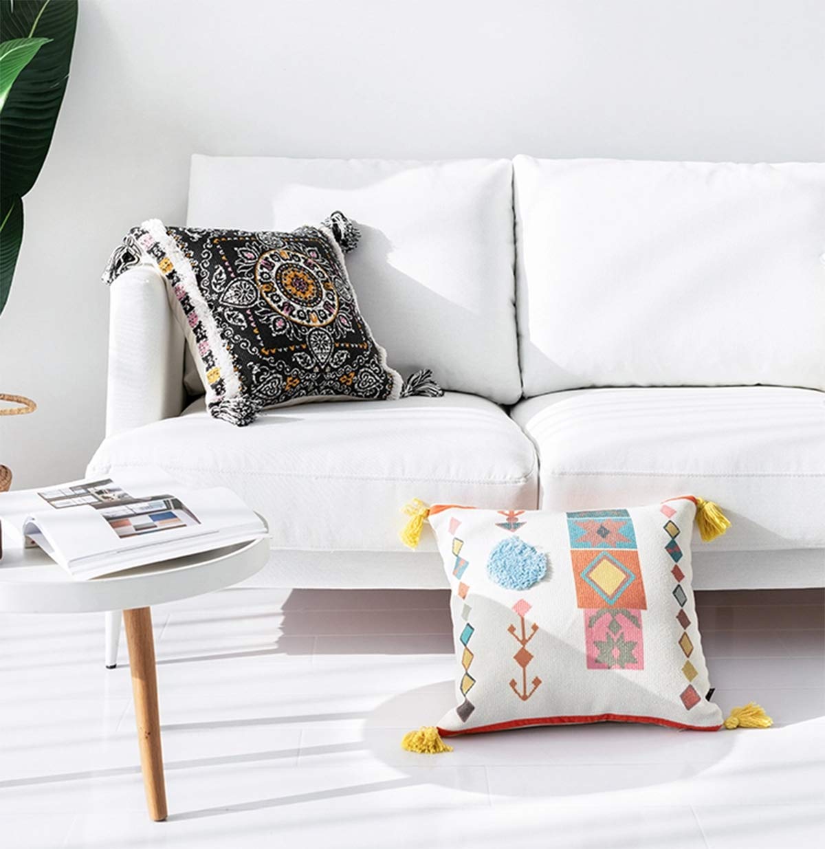 Textured Boho Accent Pillow