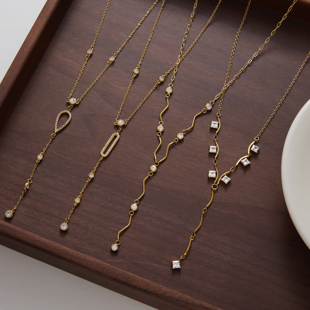 Long Drop Pendant Necklace Collection
