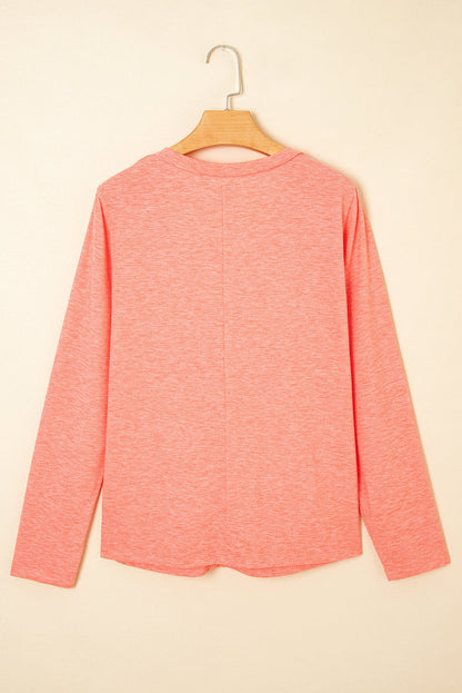 Floral Patchwork V-Neck T-Shirt