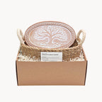Tree Handmade Bread Warmer & Wicker Basket