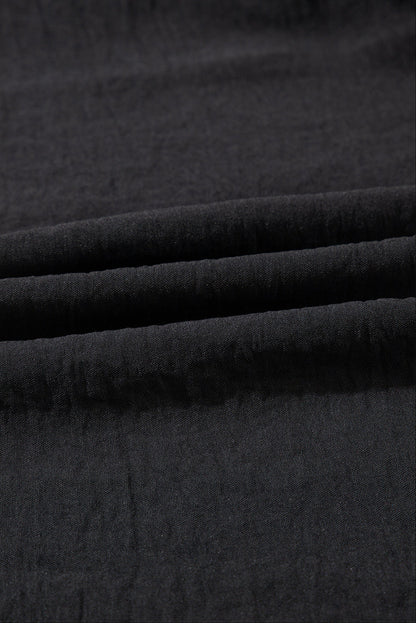 Pleated Flounce Sleeve Textured Blouse