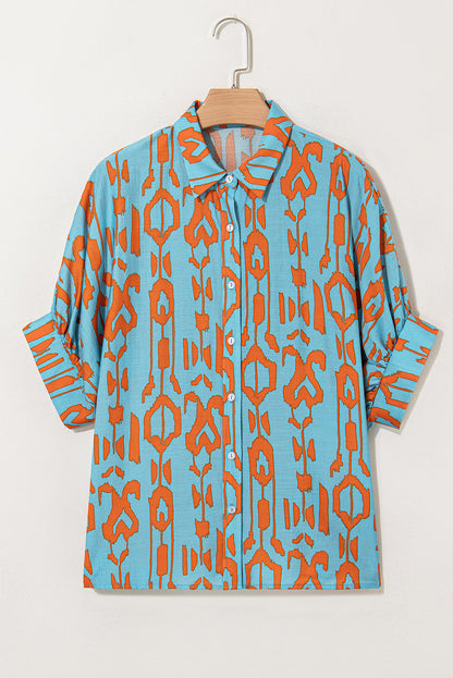 Western Abstract Dolman Sleeve Shirt