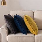 Dark-Grey Velvet Throw Pillow with 450g Insert 20X20 by Fancy & Stacy