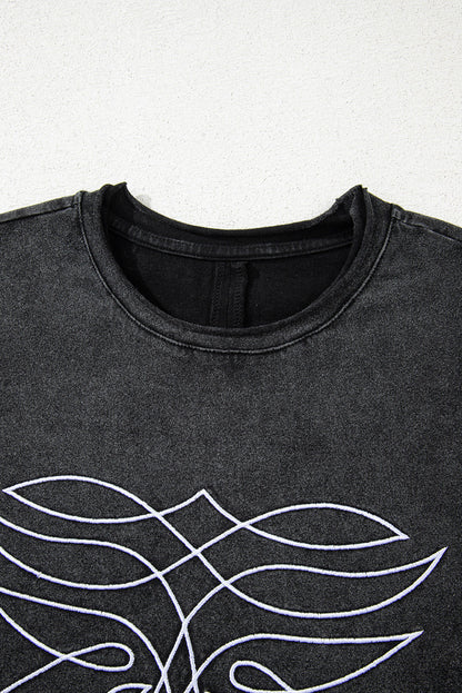 Western Floral Mineral Wash T-Shirt