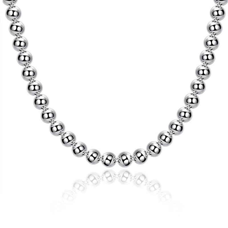 Silver Beaded Necklace
