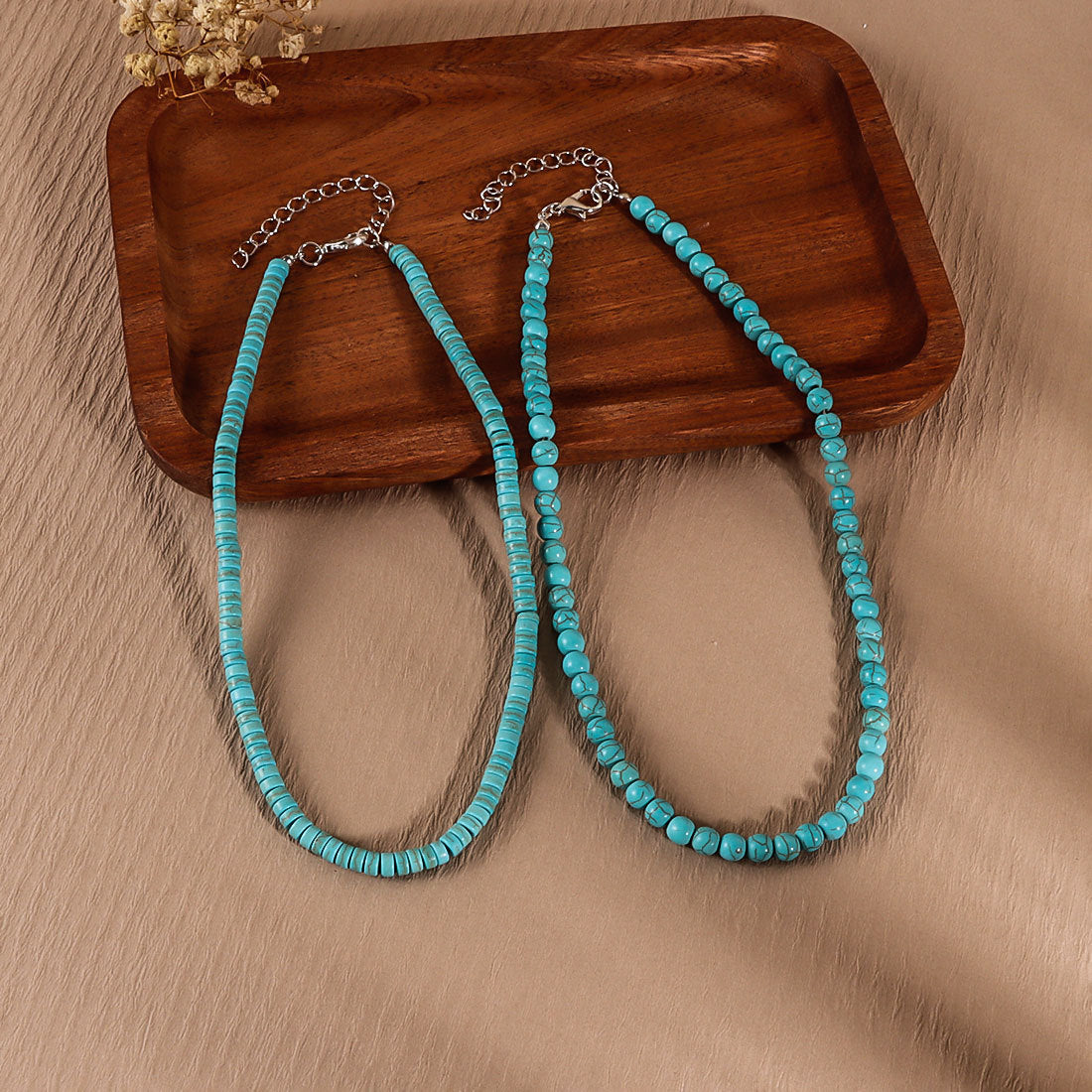Turquoise Beaded Pendant Necklace