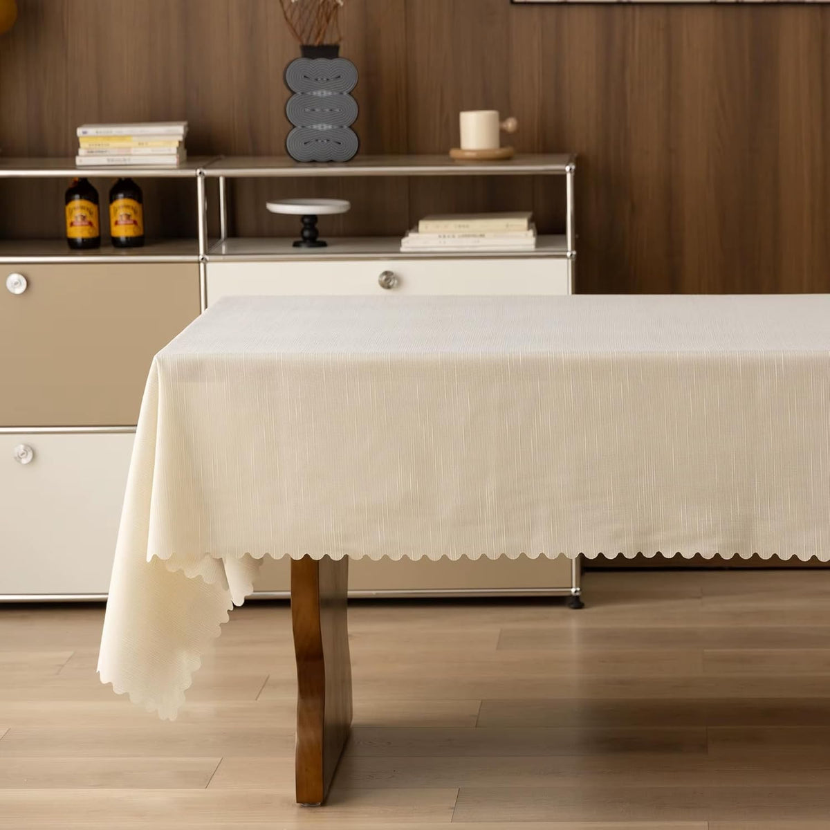 Wave Border Solid Tablecloth