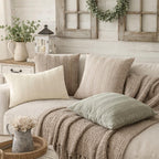 Textured Striped Throw Pillow Cover