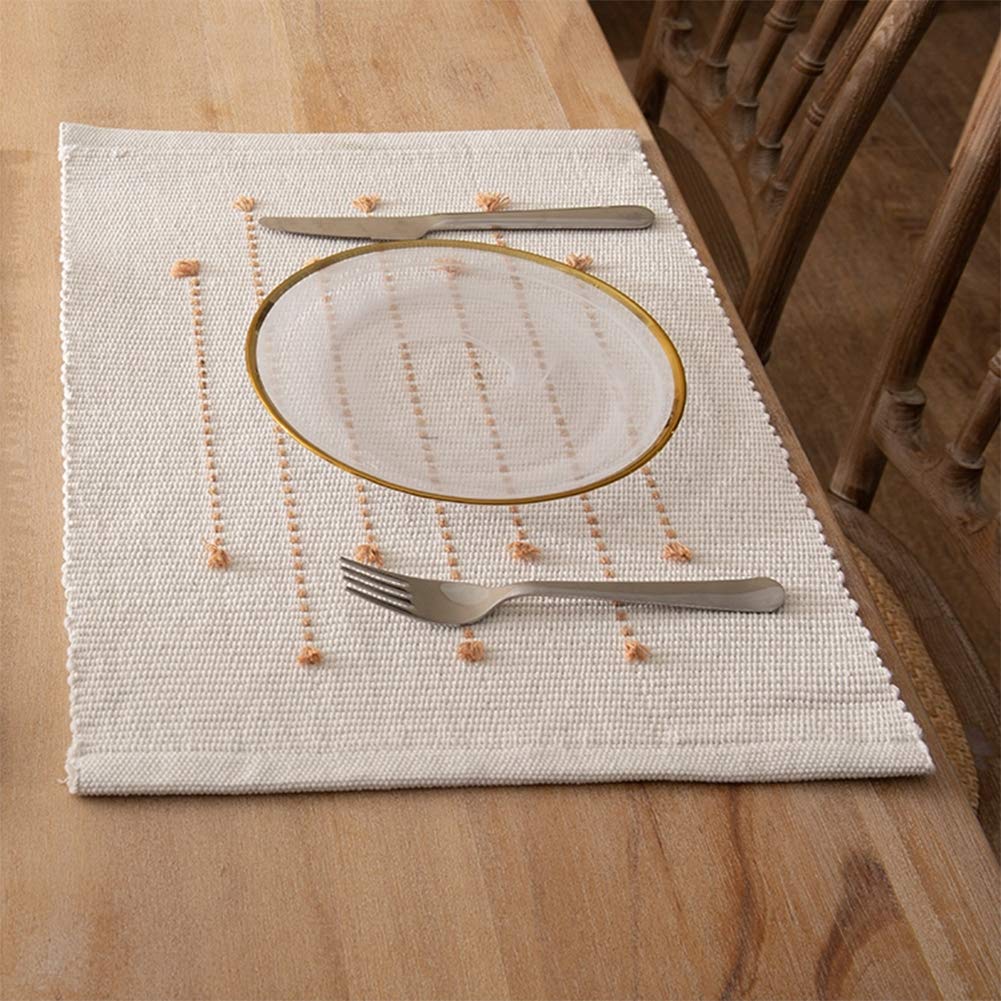 Textured Stripe Cotton Placemats
