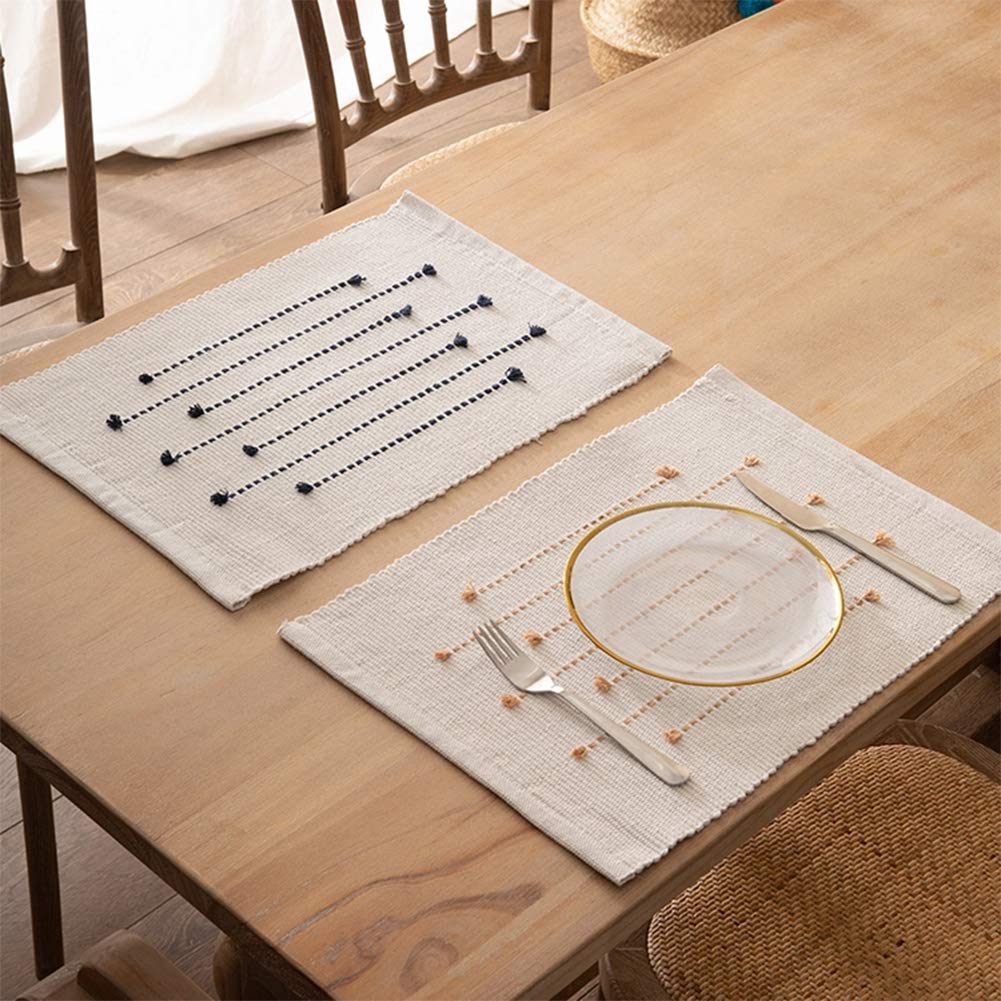 Textured Stripe Cotton Placemats
