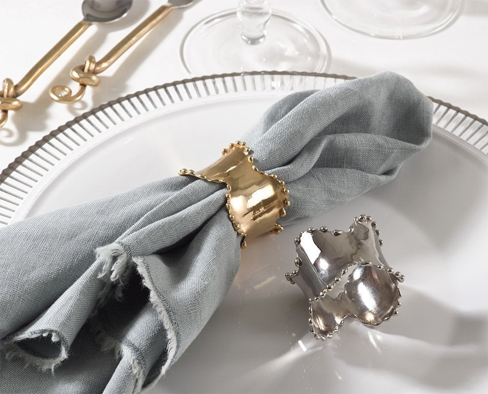 Scalloped Metal Napkin Rings
