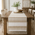 Woven Cotton Jute Table Runner