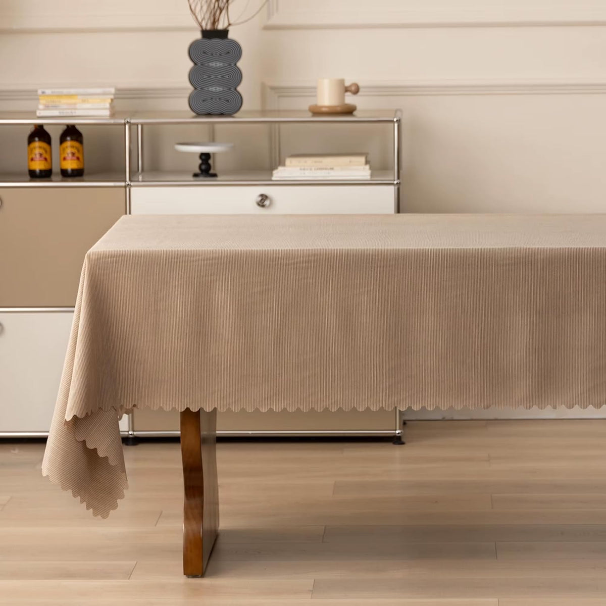 Wave Border Solid Tablecloth