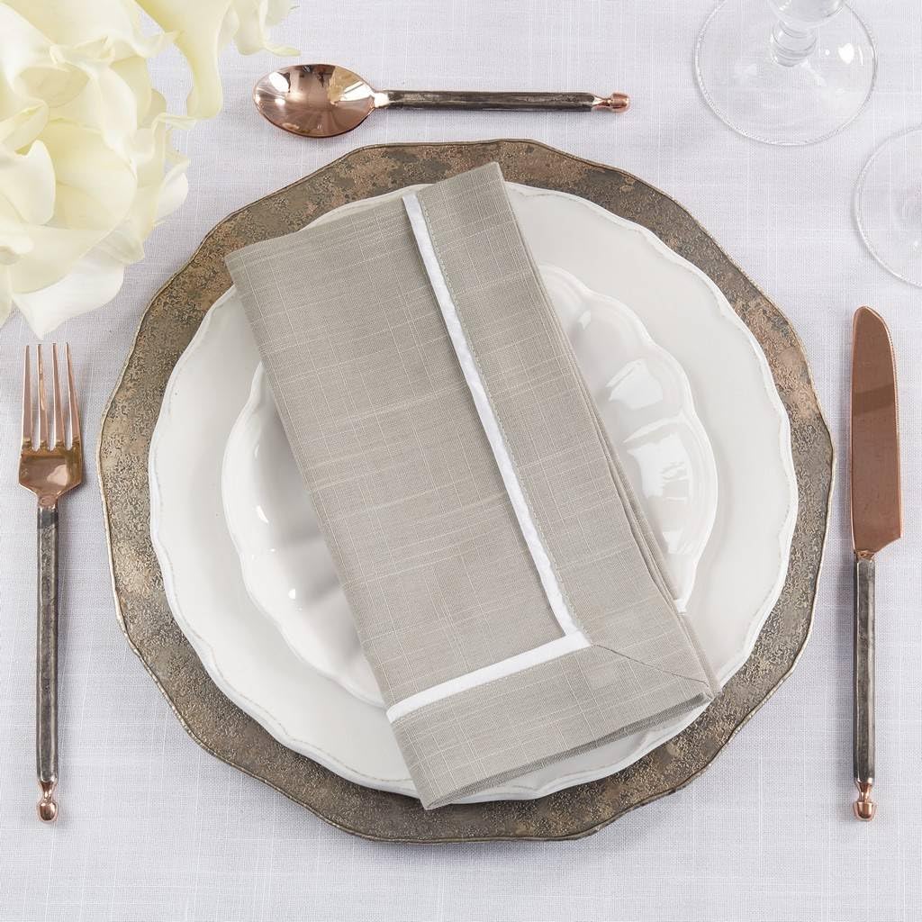 Classic Pleated Border Cloth Napkins