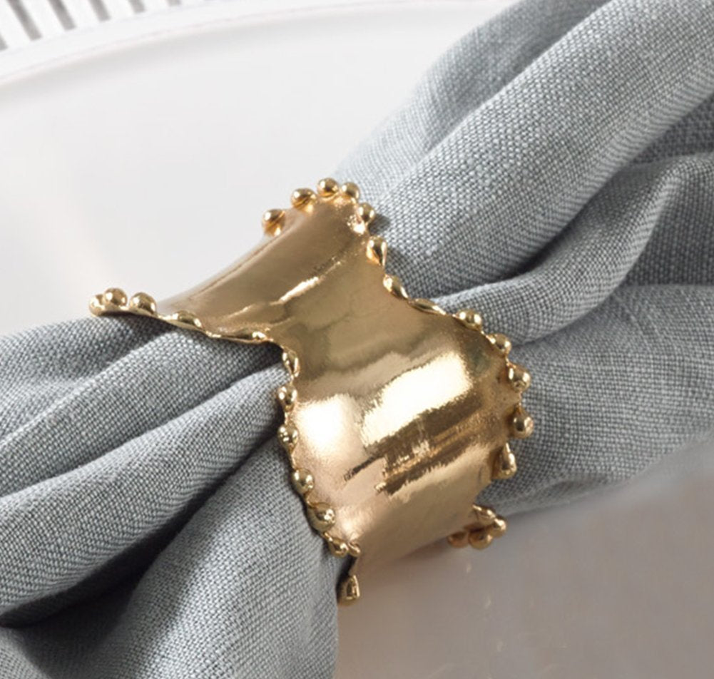 Scalloped Metal Napkin Rings
